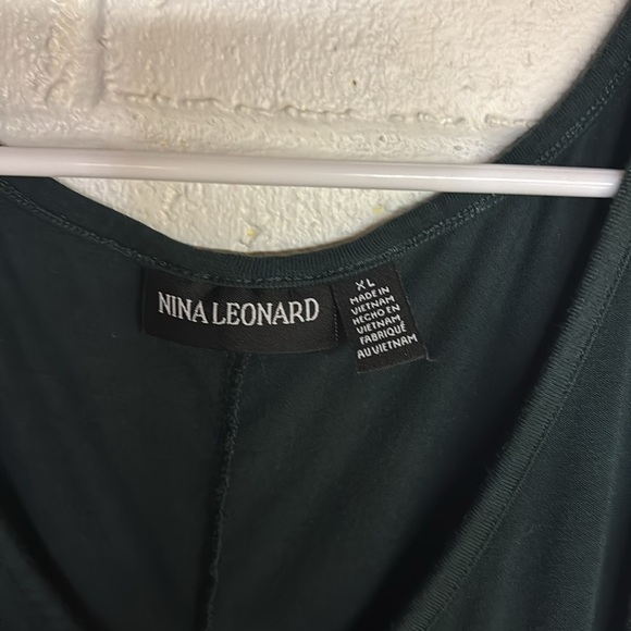 Nina Leonard Forrest Green Maxi Dress - Picture 2 of 6